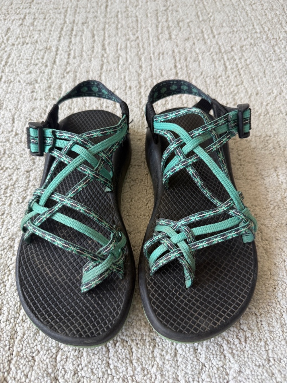 Chaco Women's Strappy Sandal in Teal and Black - Picture 2 of 5